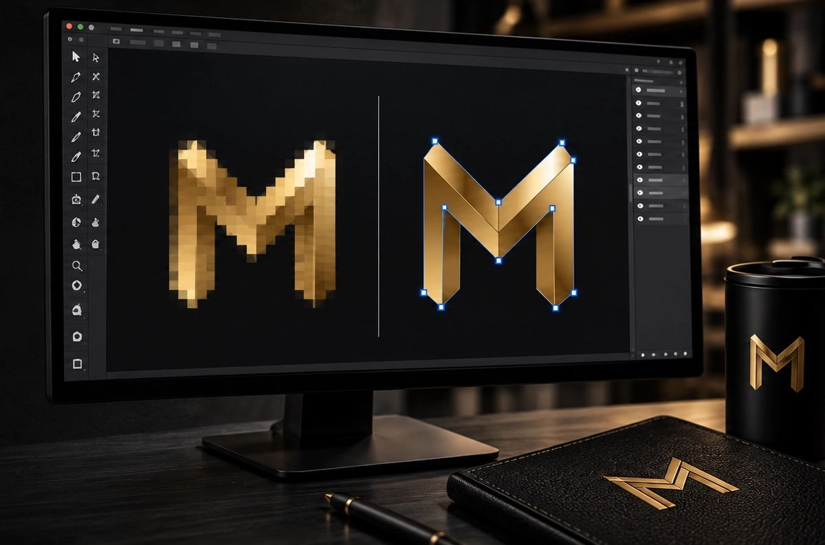 Vectorización y reconstrucción de logotipo